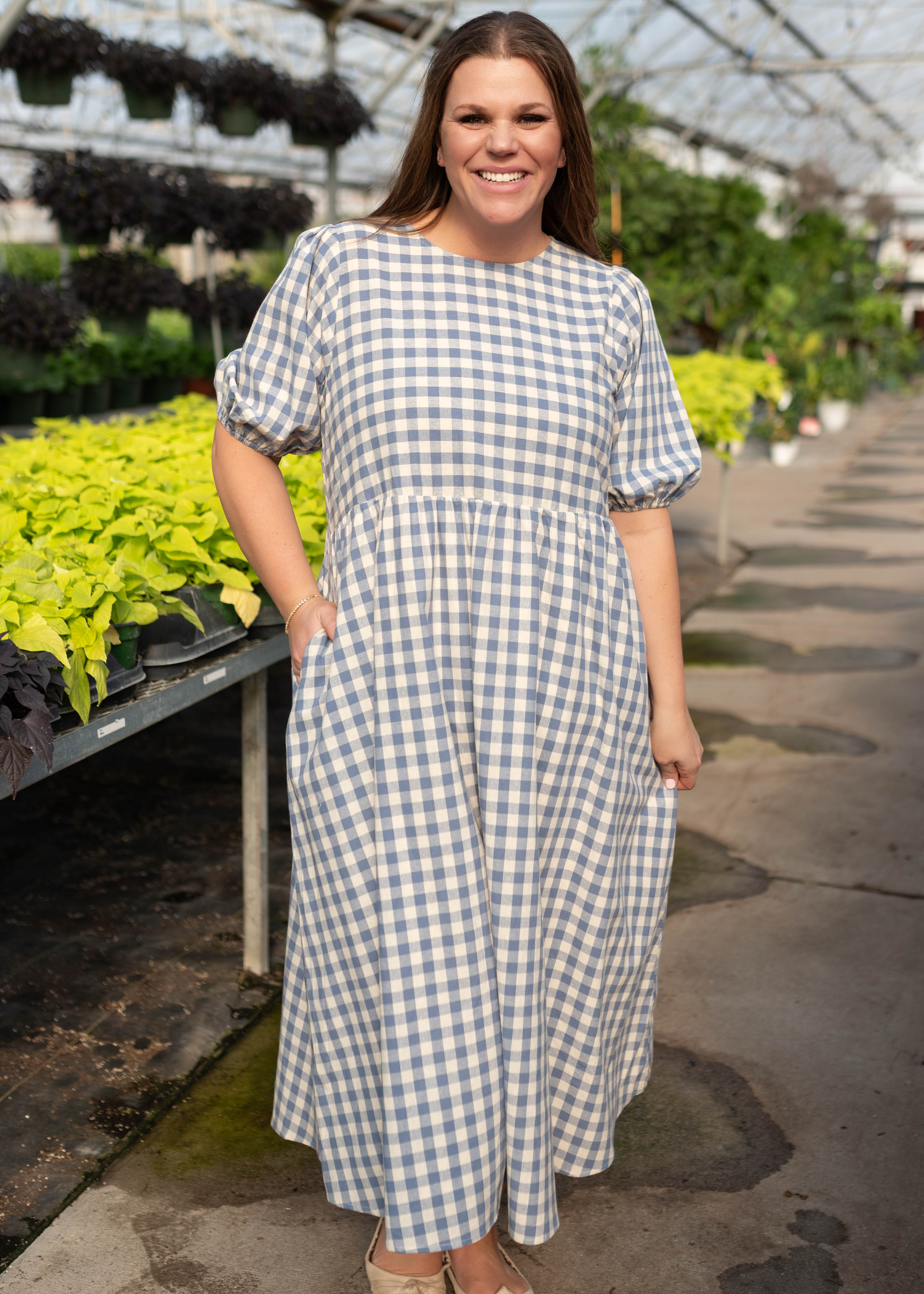 Rachel Blue Gingham Dress