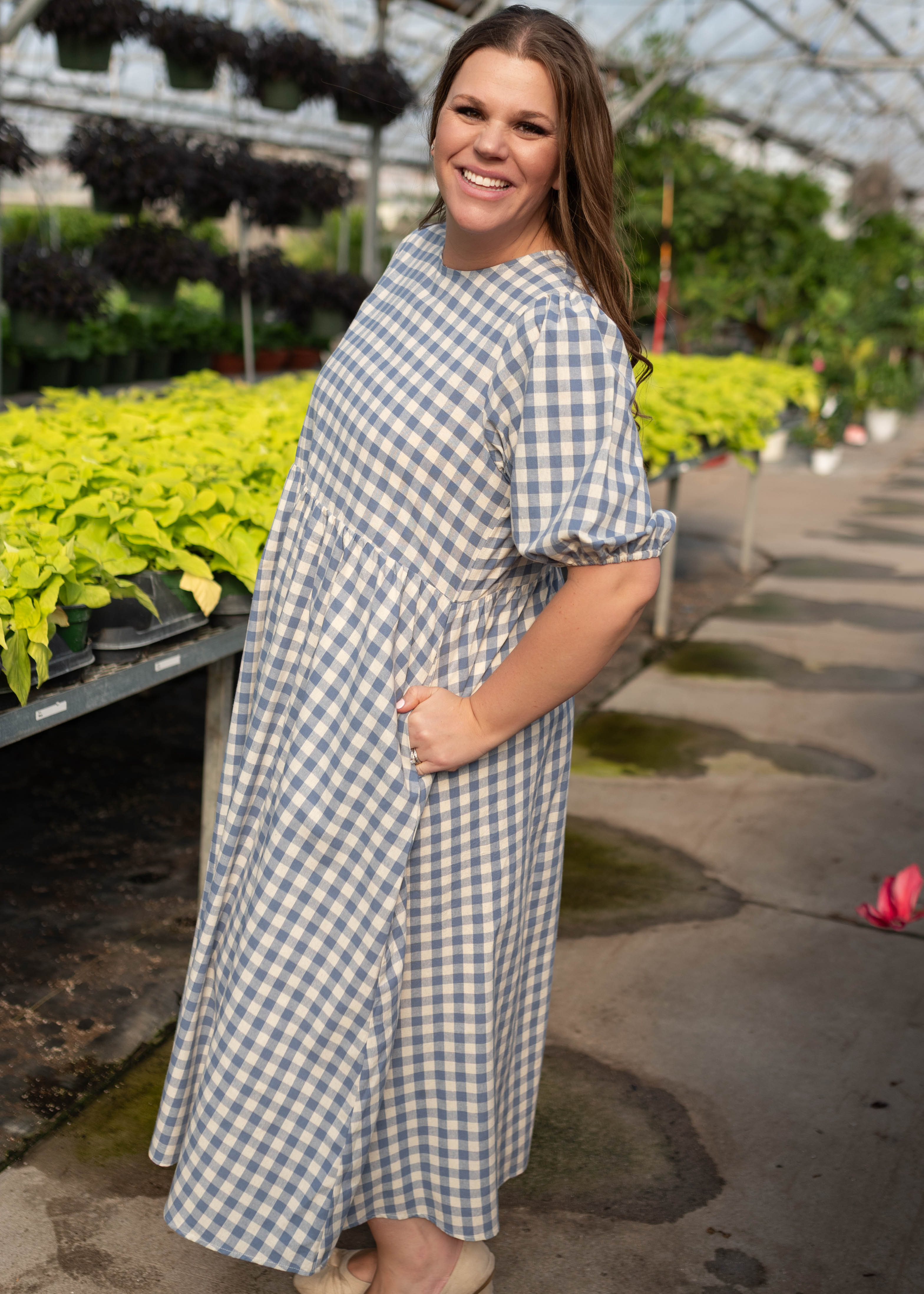 Rachel Blue Gingham Dress