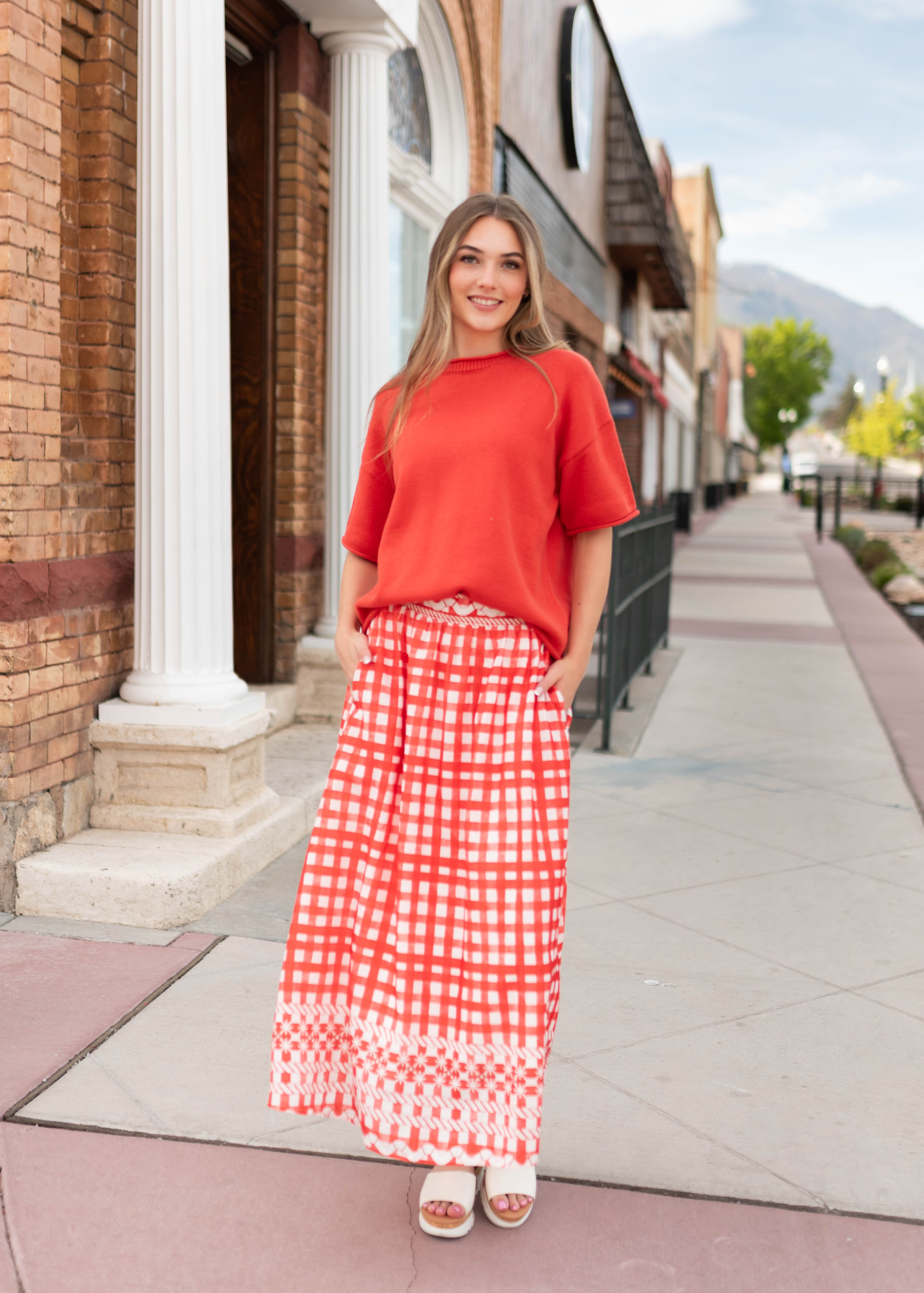 Romona Red Knit Sweater