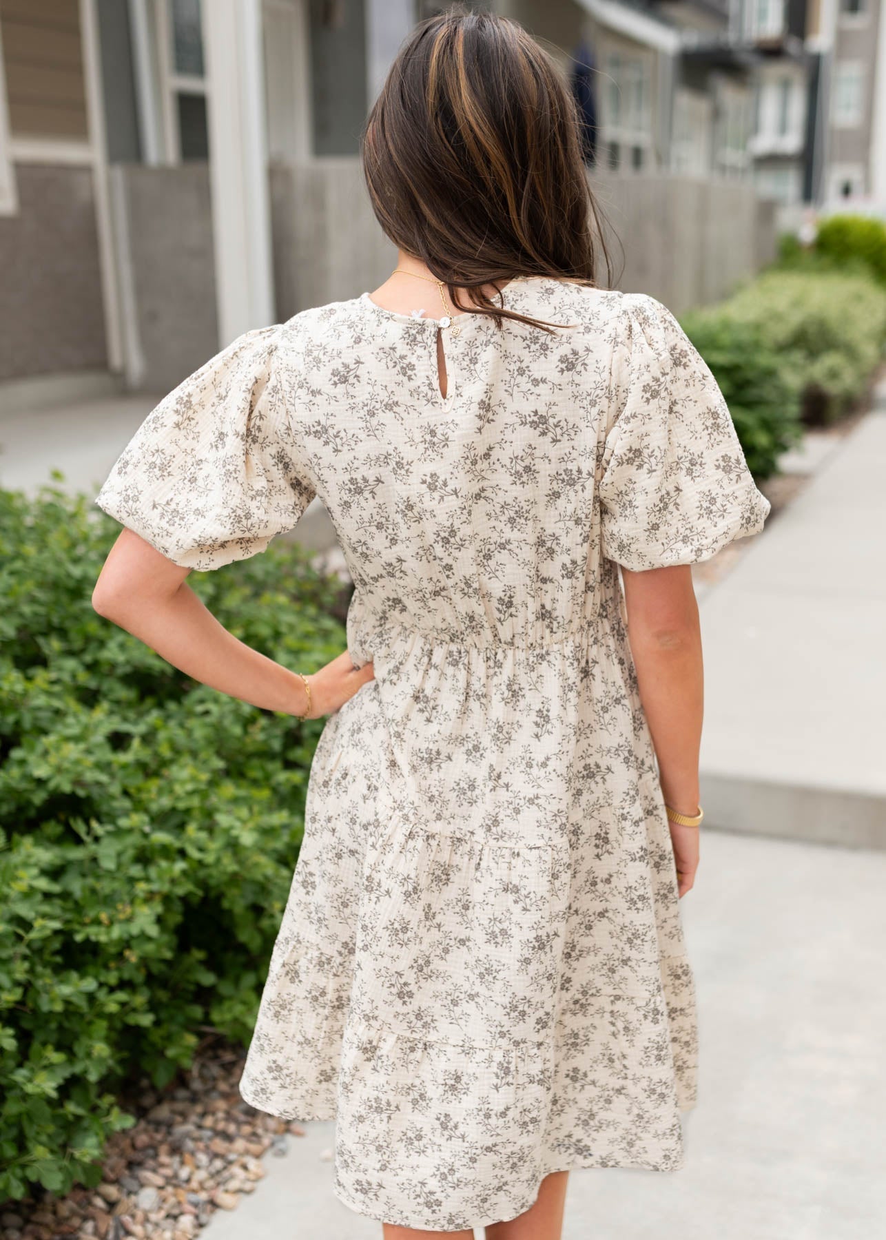 Remie Natural Floral Dress