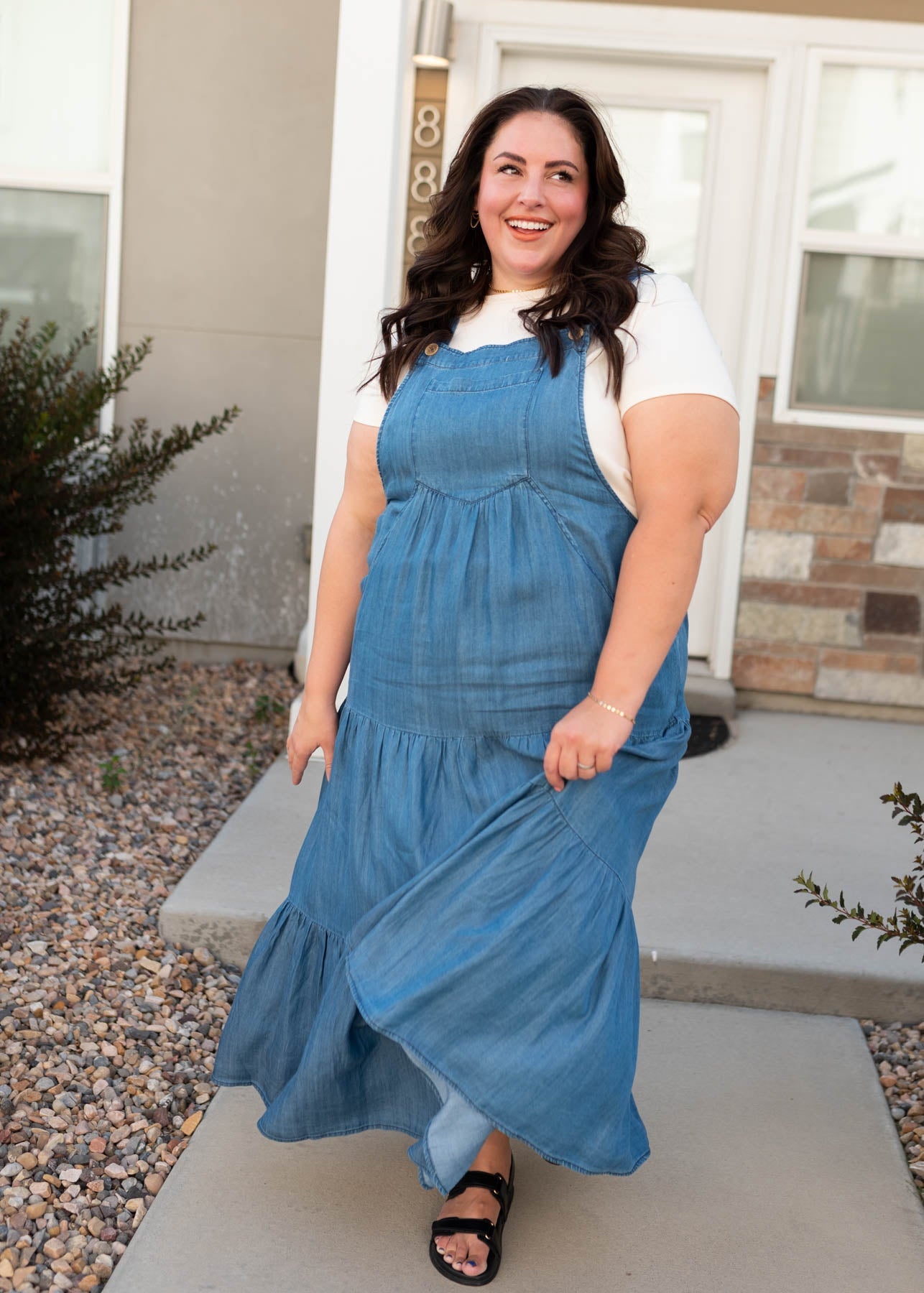 Sierra Chambray Overall Dress