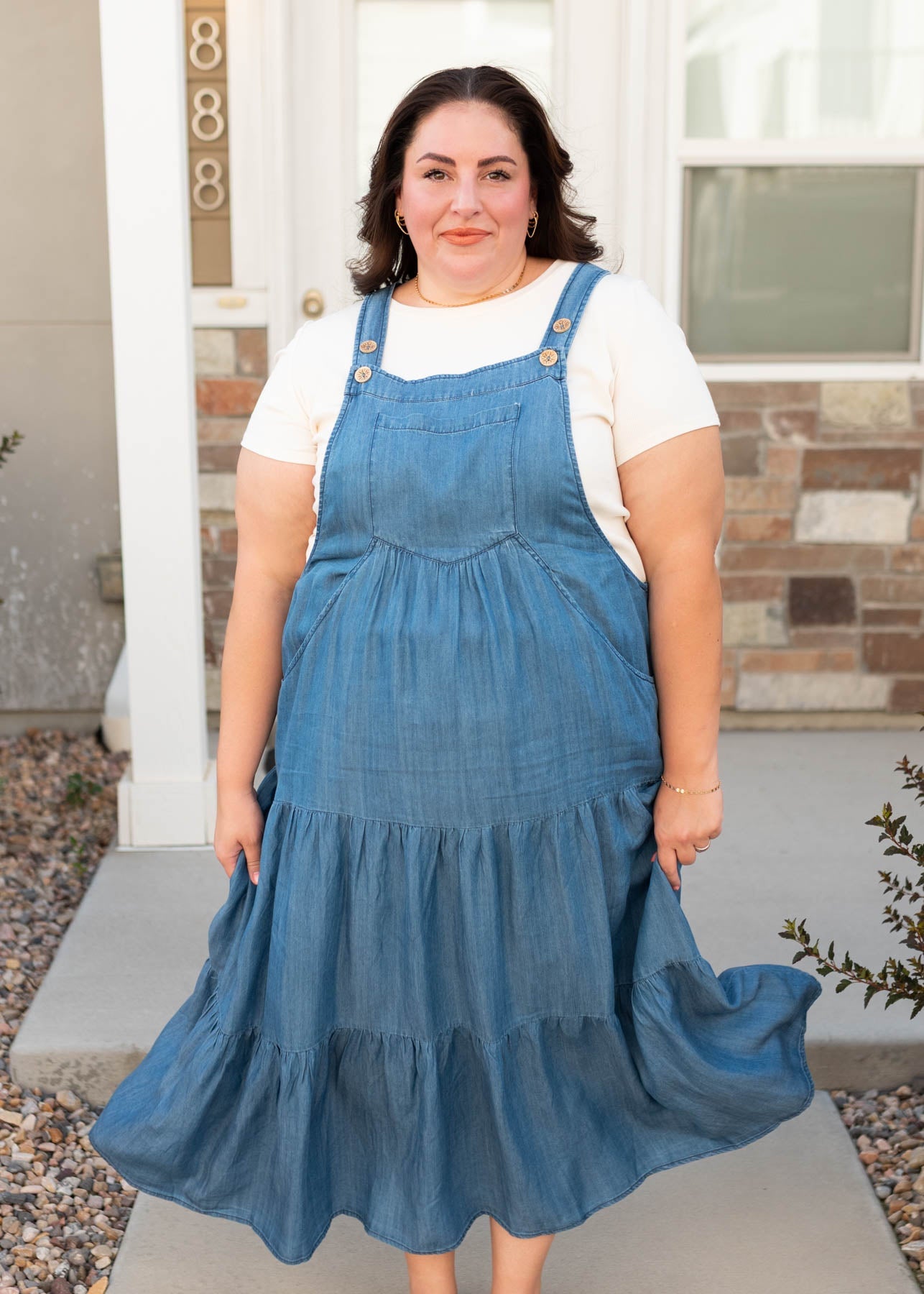Sierra Chambray Overall Dress