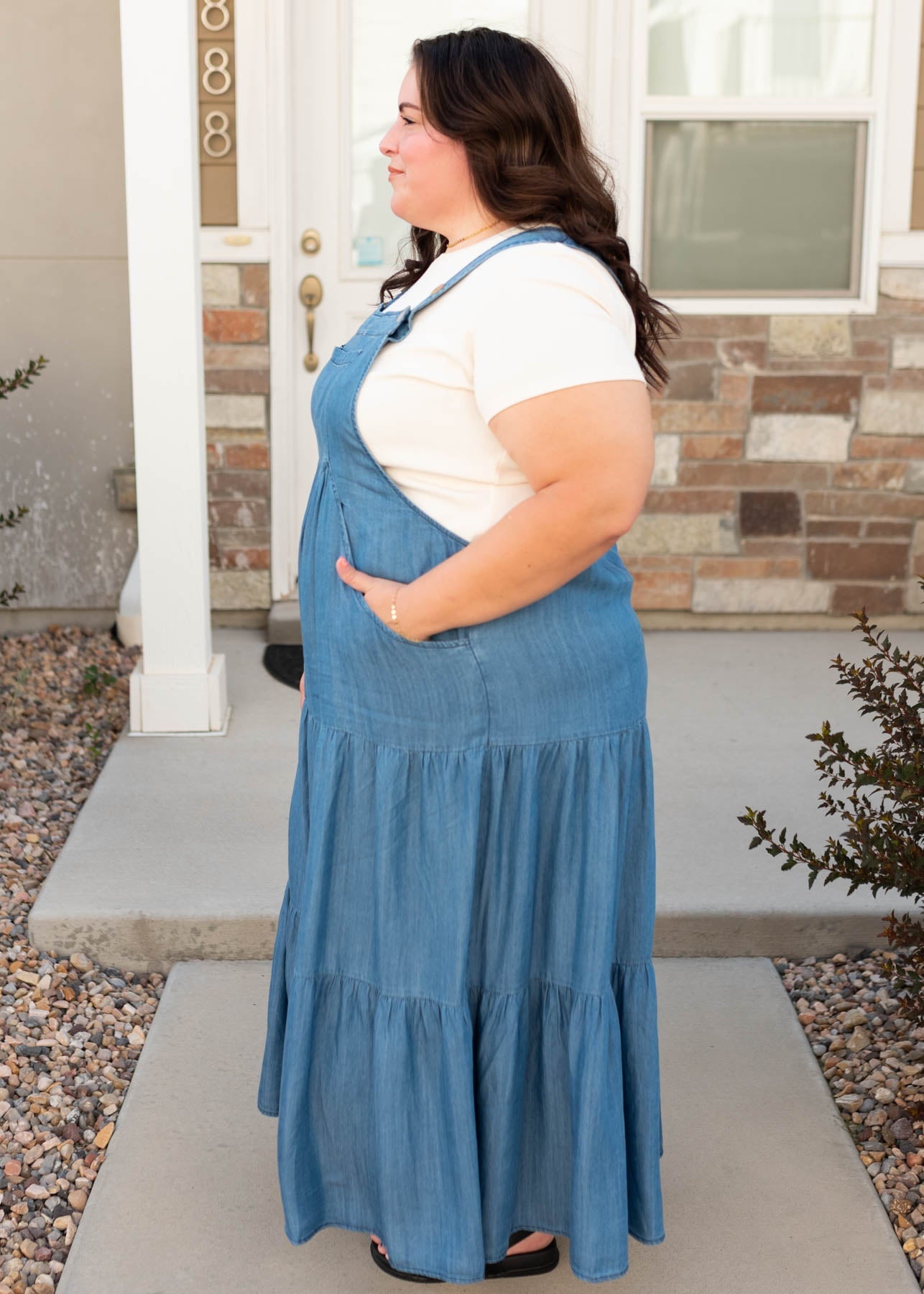 Sierra Chambray Overall Dress
