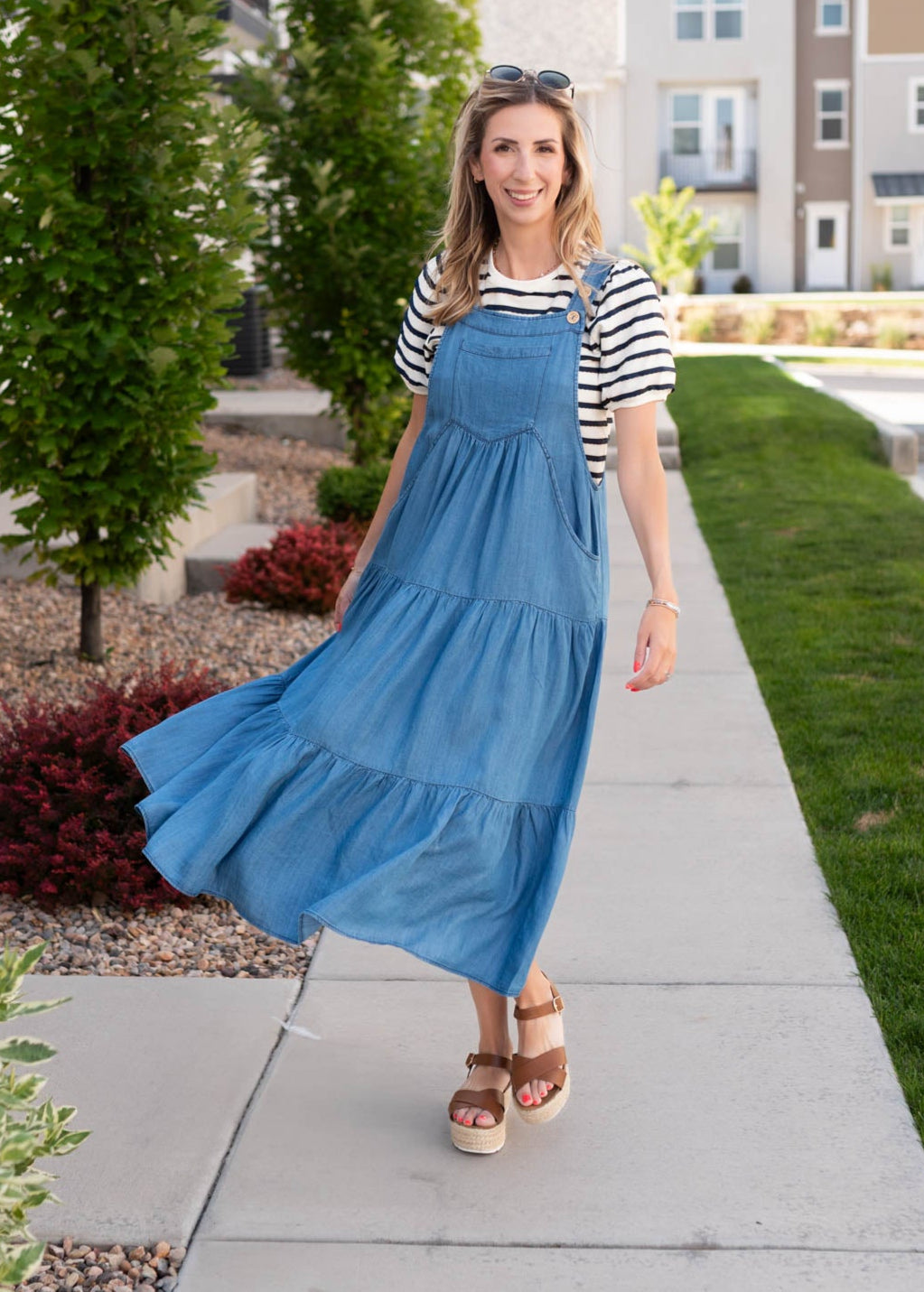 Sierra Chambray Overall Dress