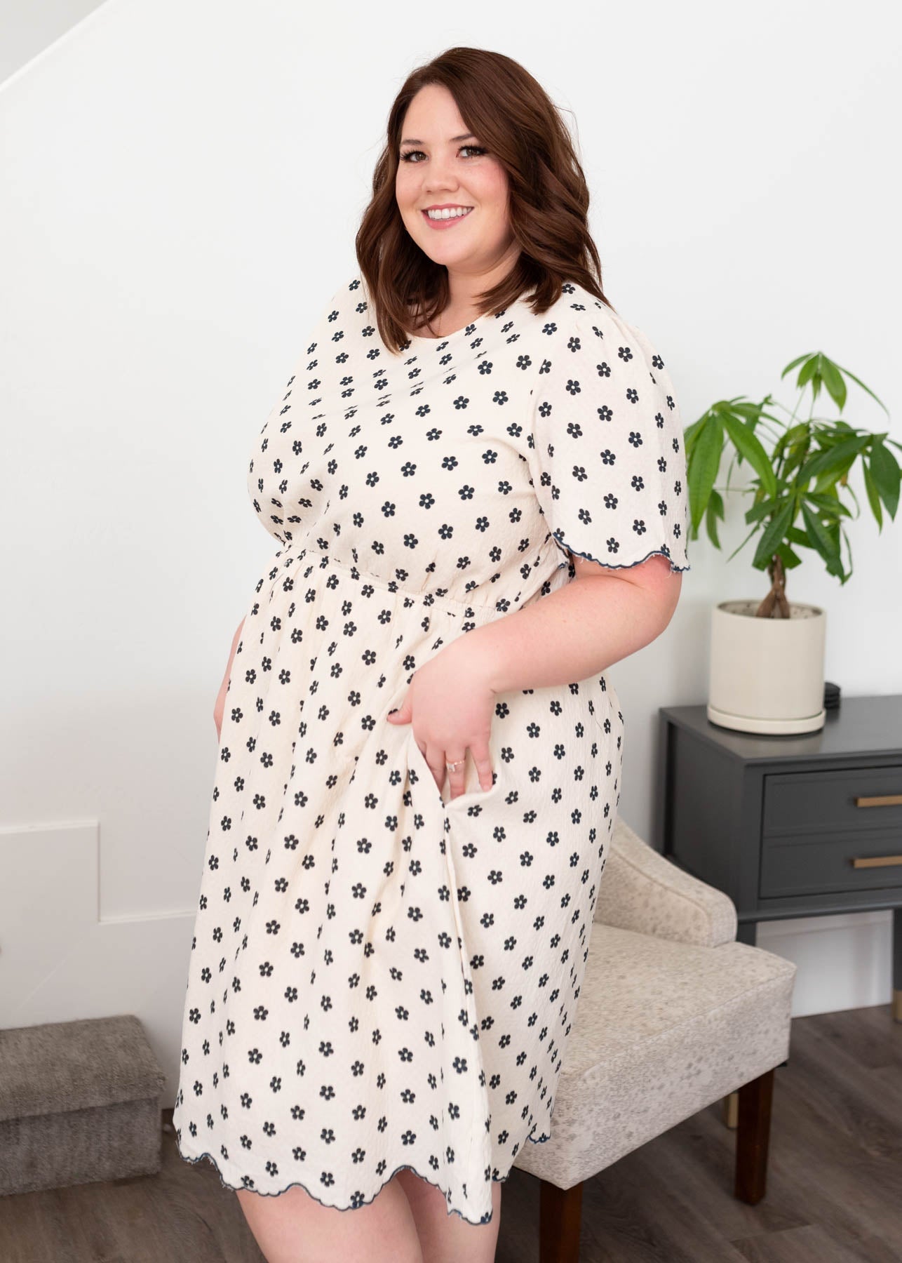 Skye Navy Floral Dress