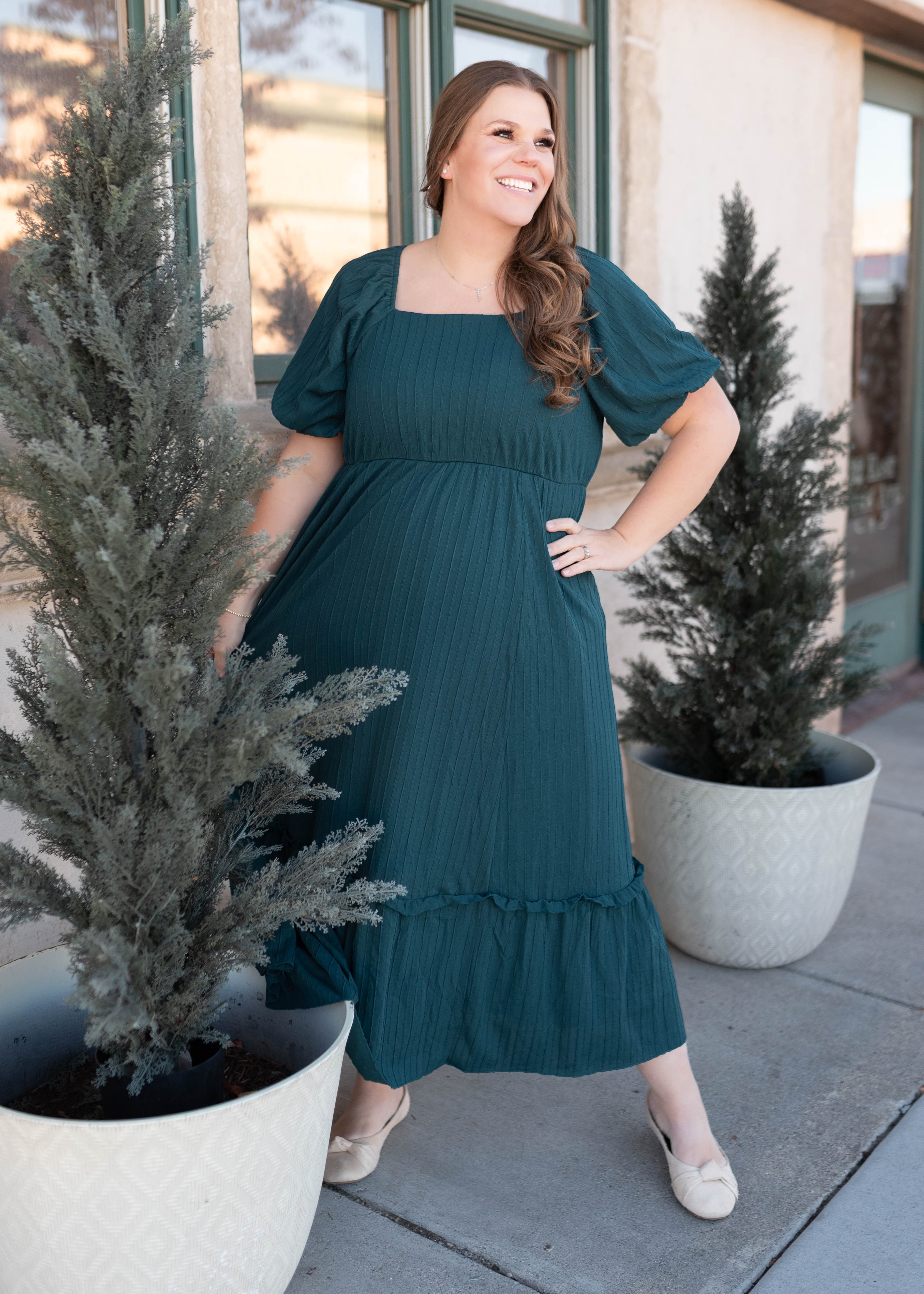 Sophia Forest Green Dress