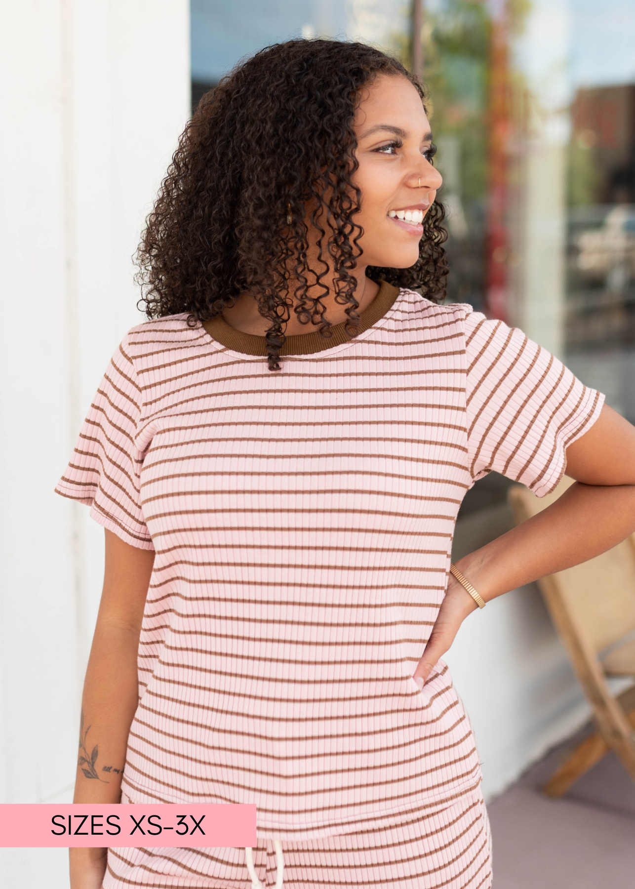 Sophie Pink Striped Top