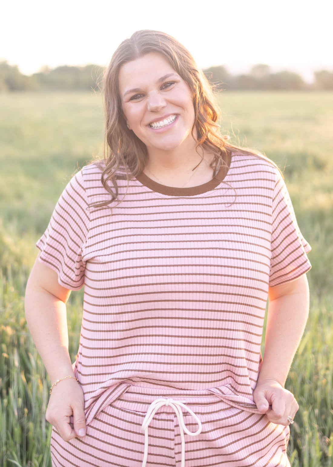 Sophie Pink Striped Top