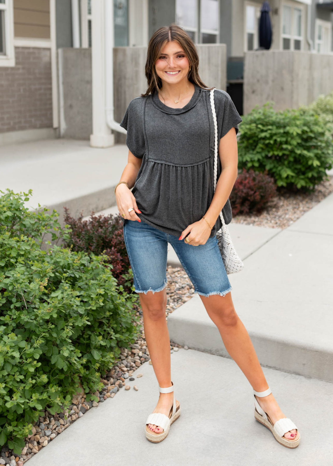 Teresa Denim Bermuda Shorts