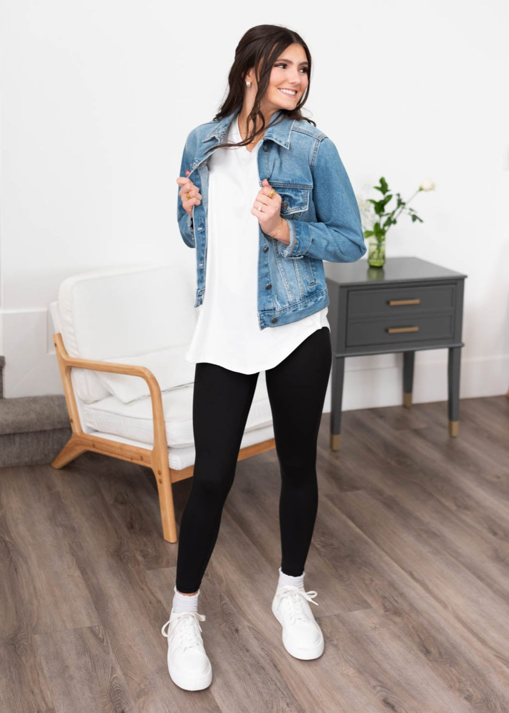The Classic White V-Neck Top