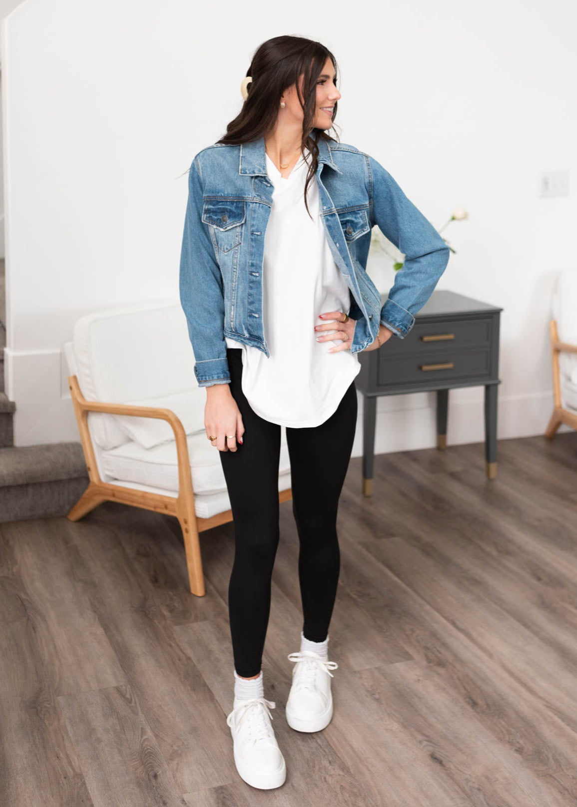 The Classic White V-Neck Top