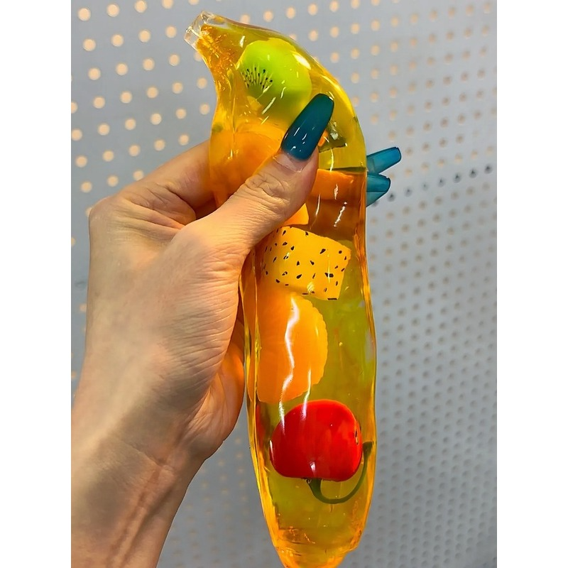 Mixed Fruit Big Banana Squishy Ball